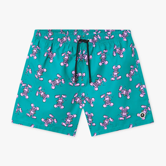 Keith Haring Andy Mouse Swim Shorts - Green