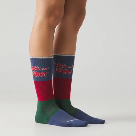 Athletic Tom and Jerry Socks - Navy Blue