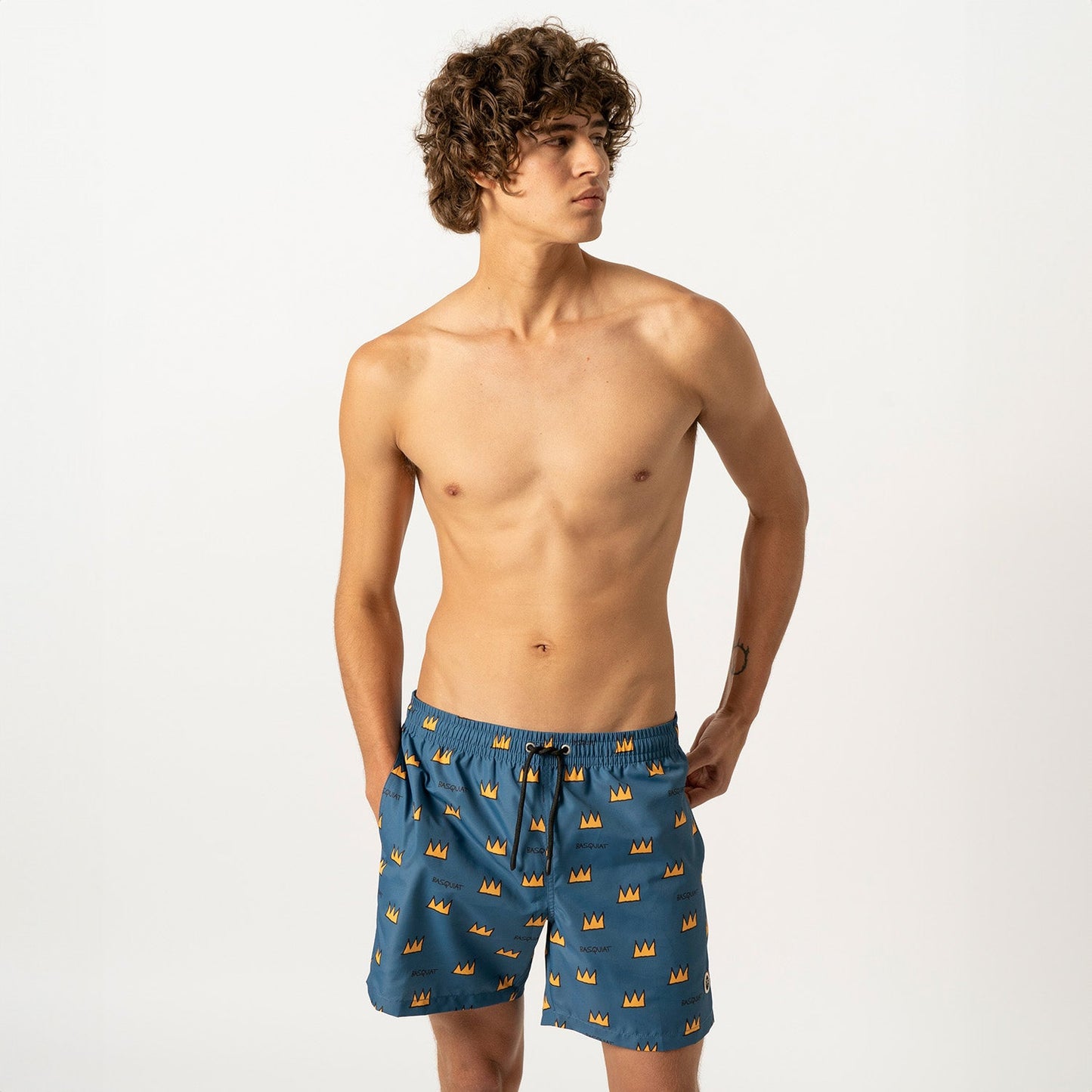 Basquiat Crown Swim Shorts - Dark Blue
