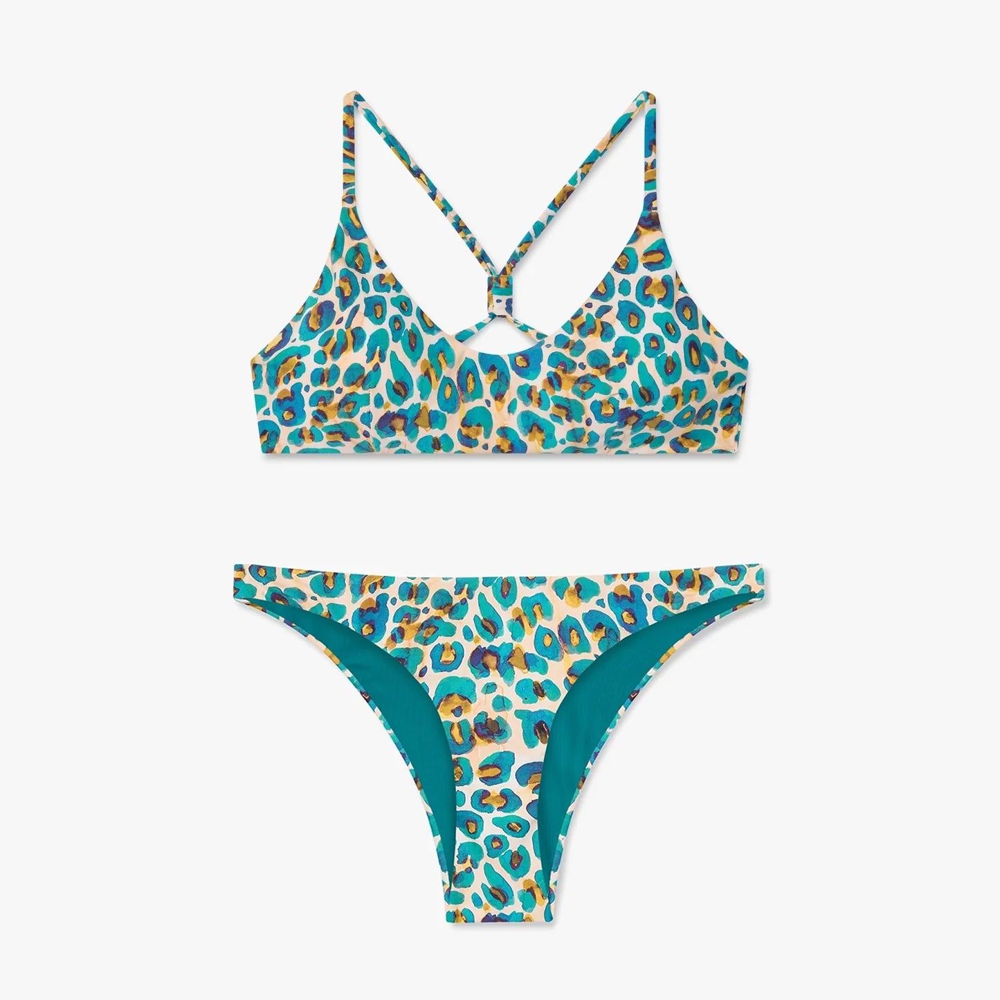 Leopard Print Cheeky Bottom - Butter Yellow