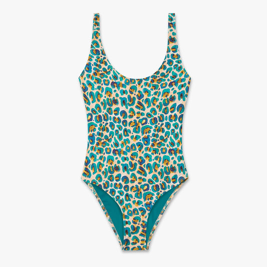 Leopard Print Swimsuit - Butter Yellow